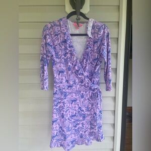 Lilly Pulitzer Jessalynne Romper Wrap Ruffled Trim Size: med